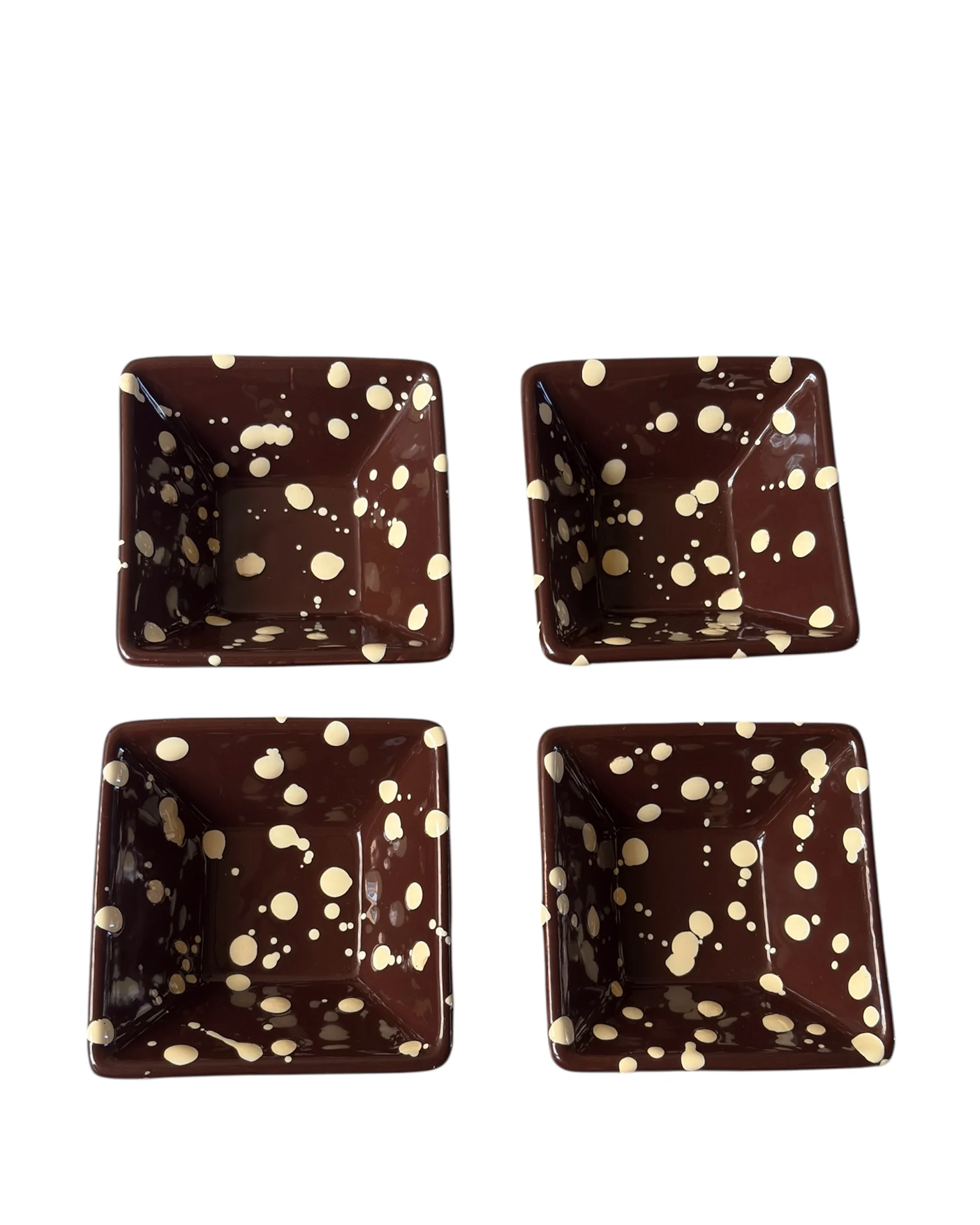 The Chocolate Square Mini Bowls set of 4