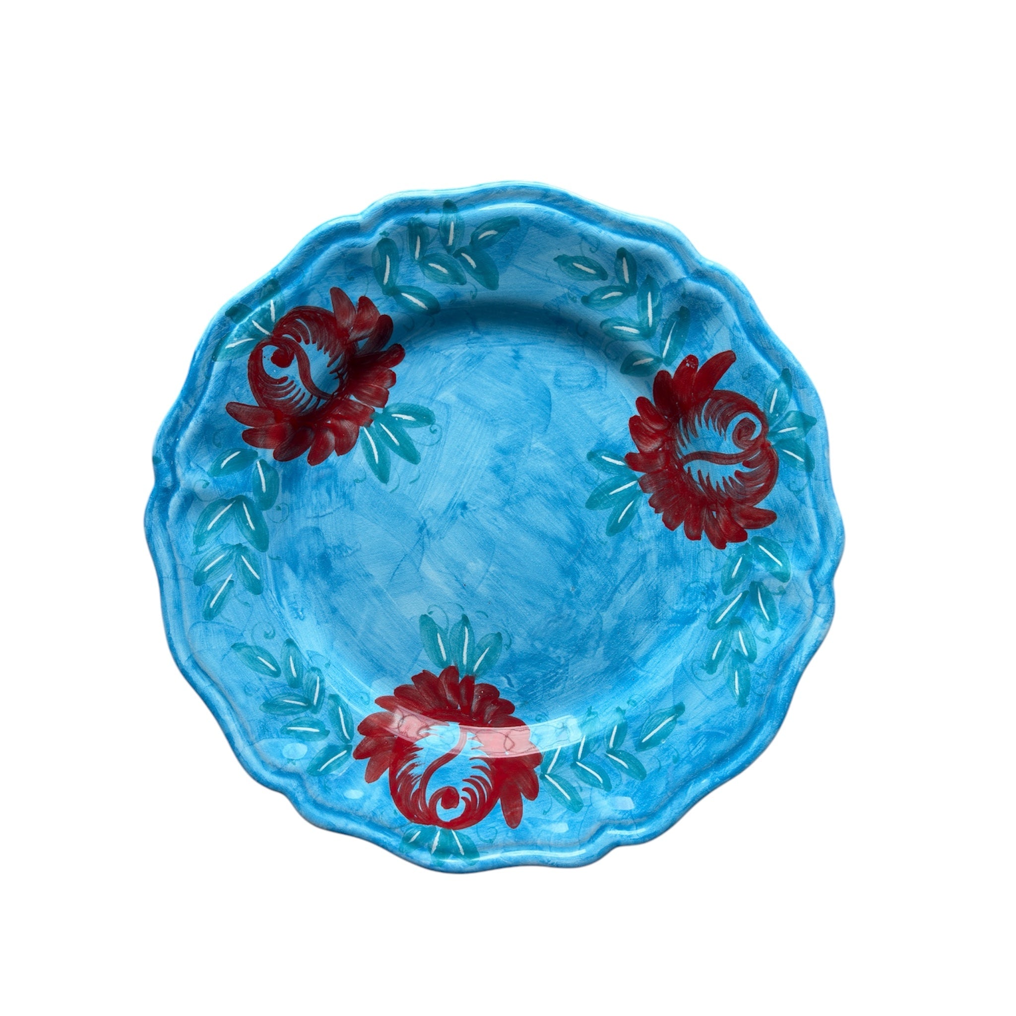 The Blu Rose Dinner Plate