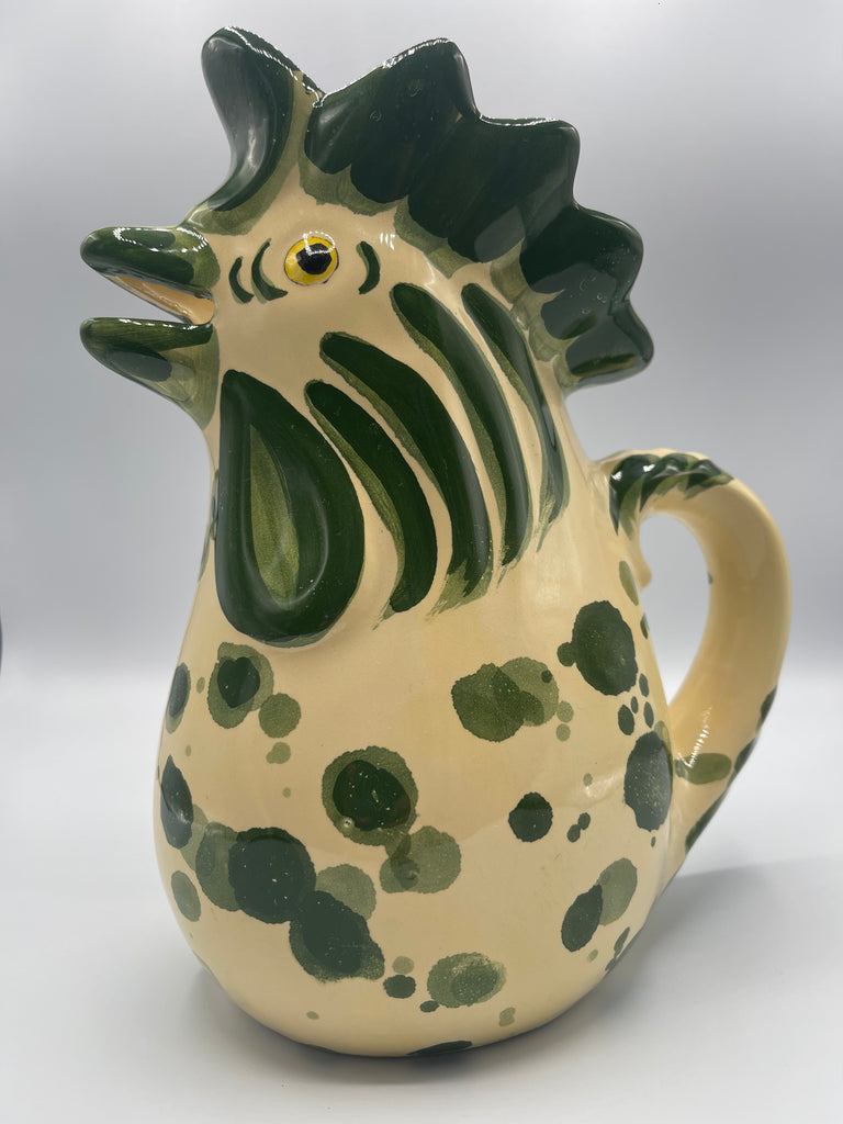 rooster jug italian ceramics pitcher 