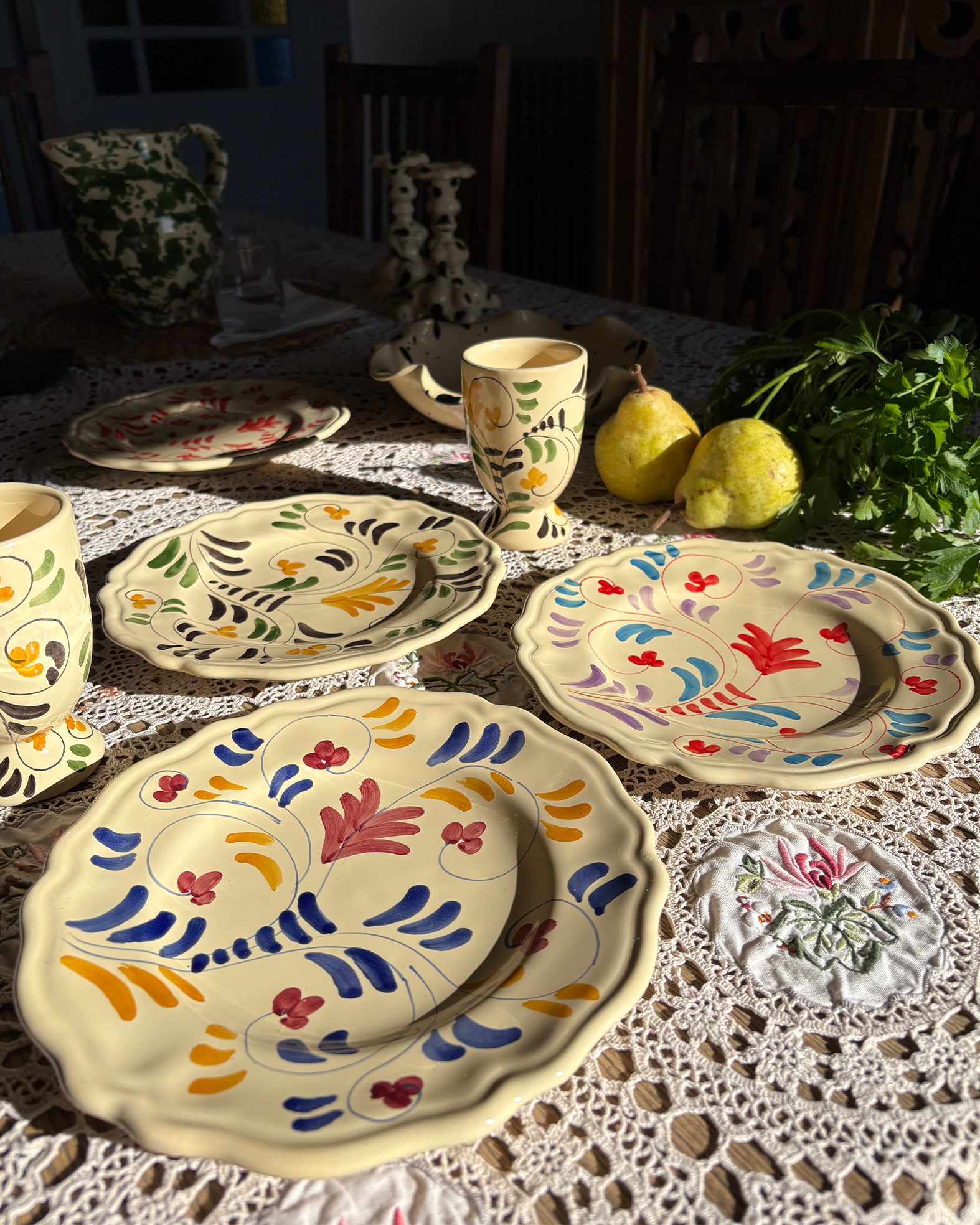 The Vines Holiday Antipasto plate Set of 4