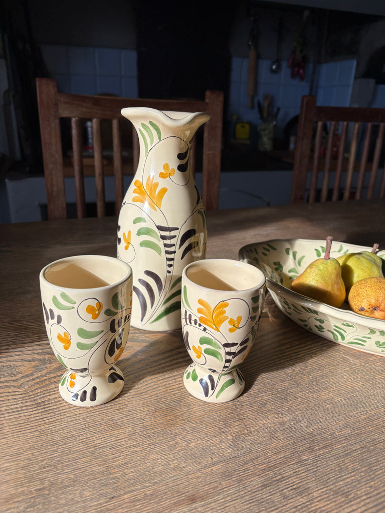 The Vines Carafe and footed Cup Holiday Set