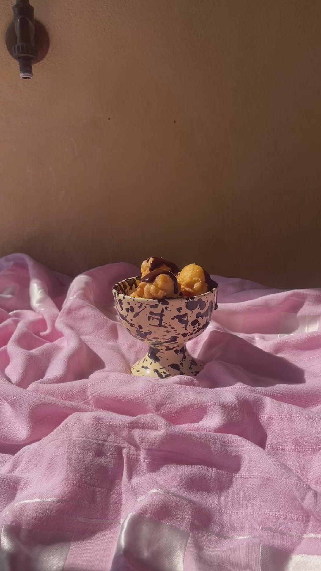 ice cream cup italian ceramics splatterware