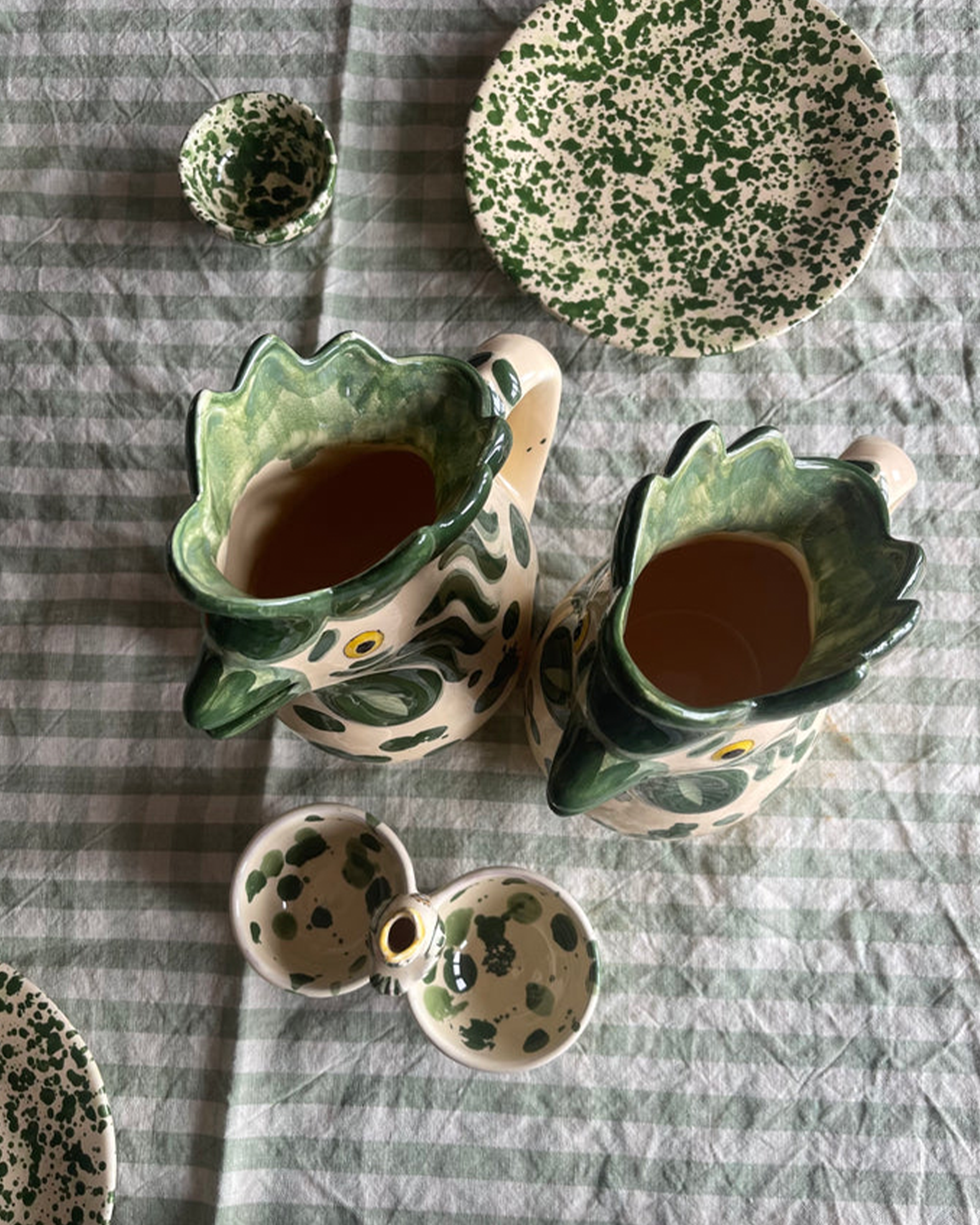 The ‘Tuscan Green’ Rooster Jug