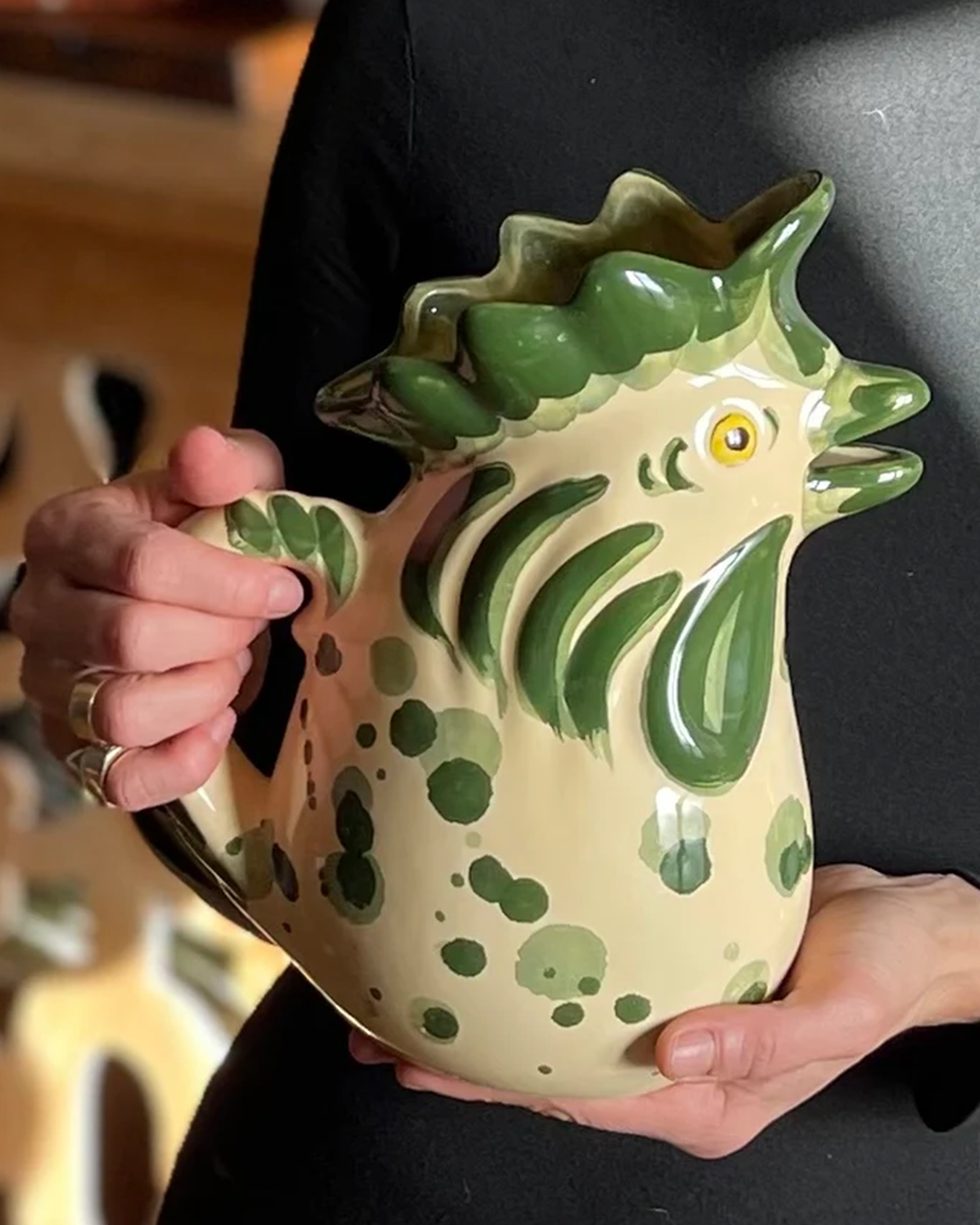 The ‘Tuscan Green’ Rooster Jug