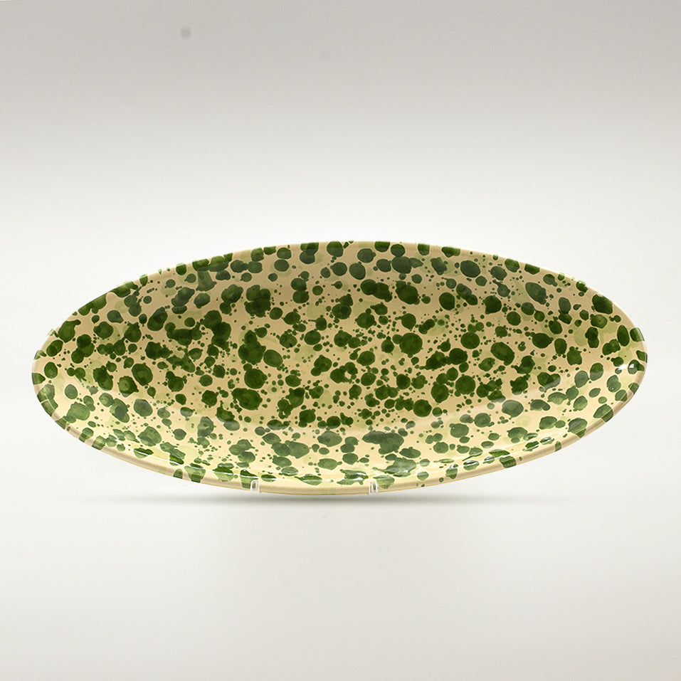 Oval serving platter in Italian classic shape ‘barchetta’