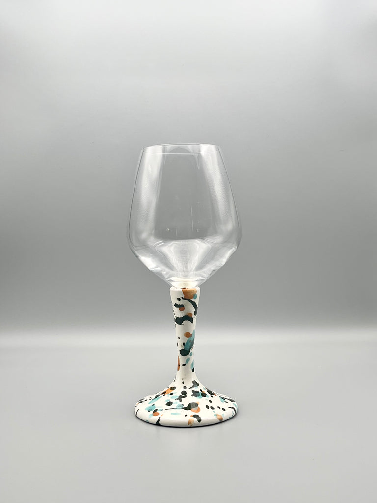 The Wine Goblet with Ceramic Stem ‘Cinammon & Salt'