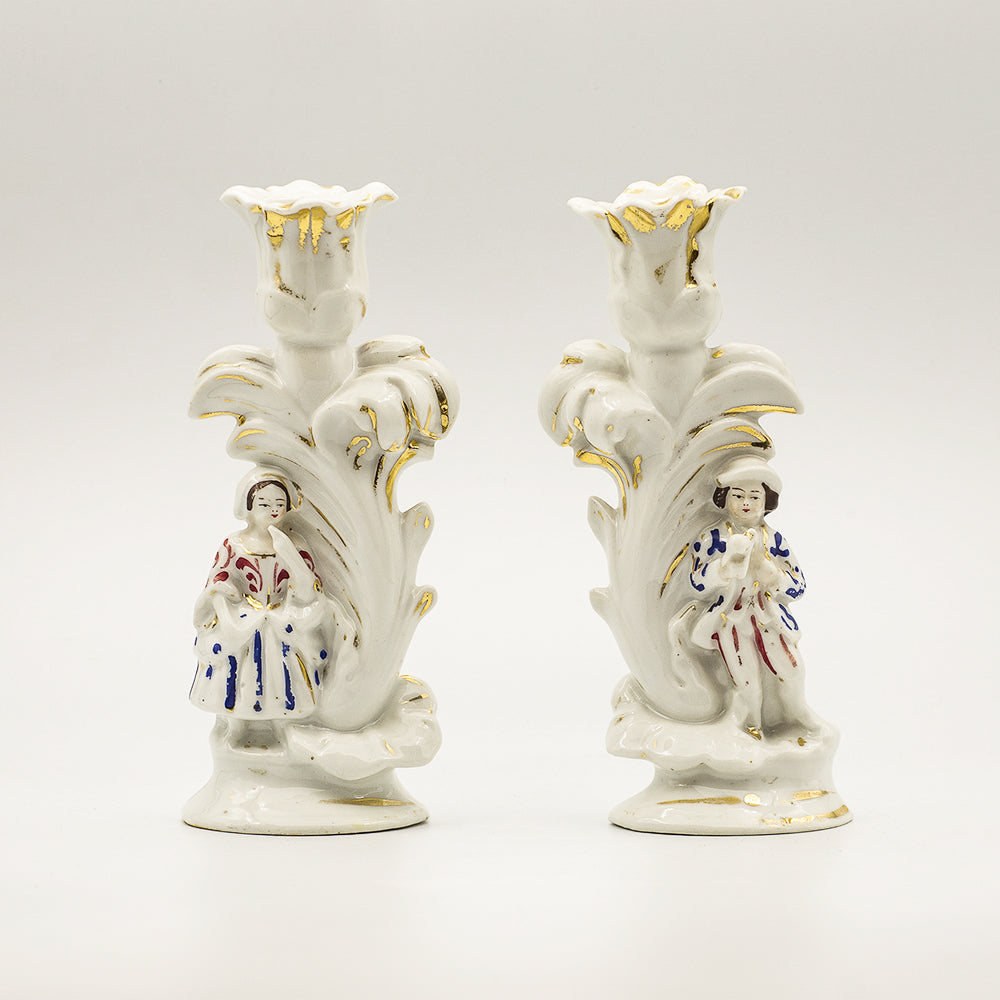Porcelain candlesticks