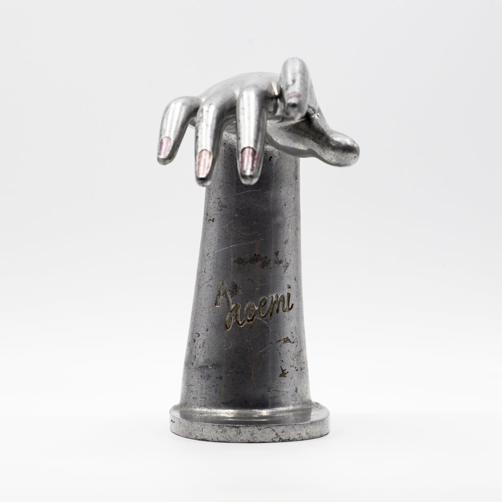 Aluminum hand. Publicity prop for Noemi.